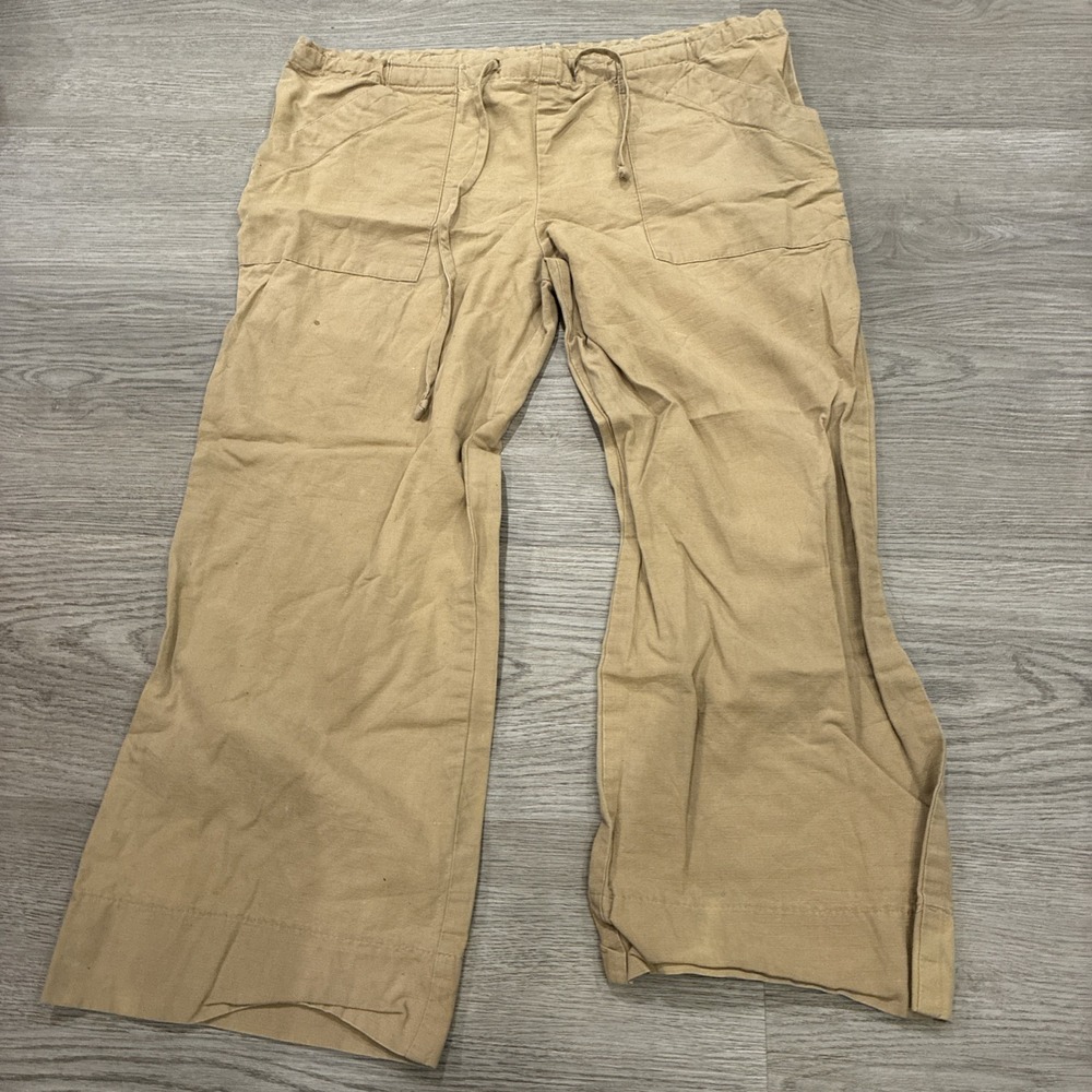 Iz Byer Drawstring Khaki Capri Pants | Size S